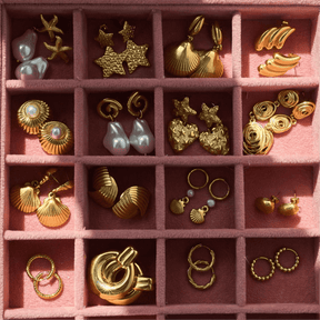 Urbanti Stainless Steel Dory Pearl Hoop Earrings