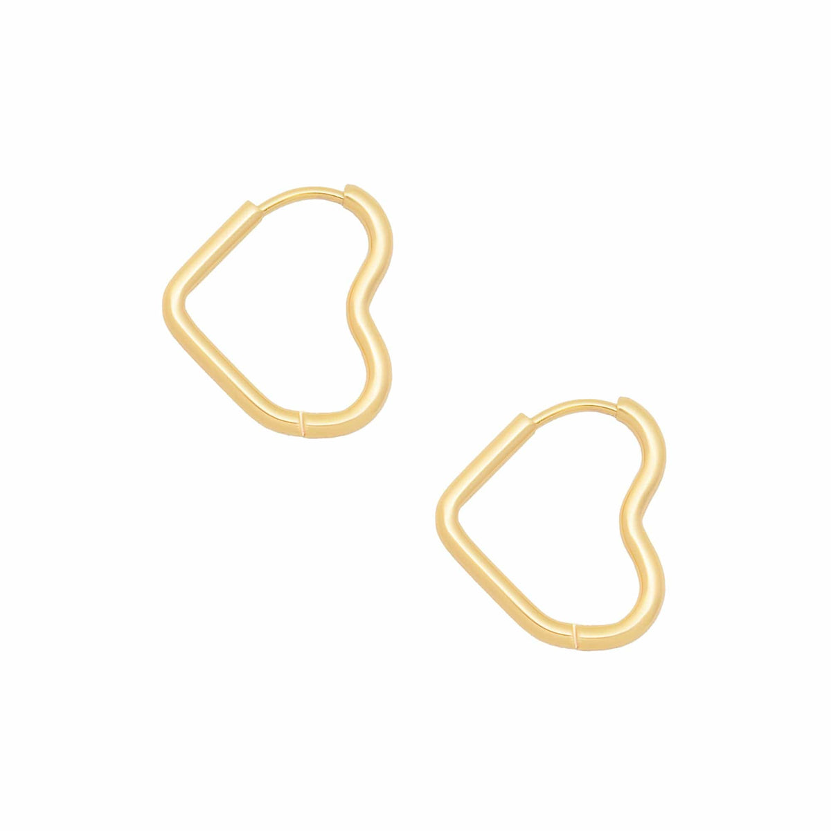 Urbanti Stainless Steel Dakota Heart Hoop Earrings
