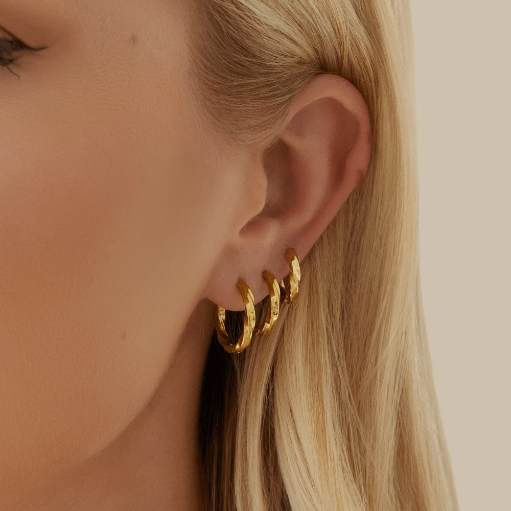 Urbanti Stainless Steel Sage Hoop Earrings