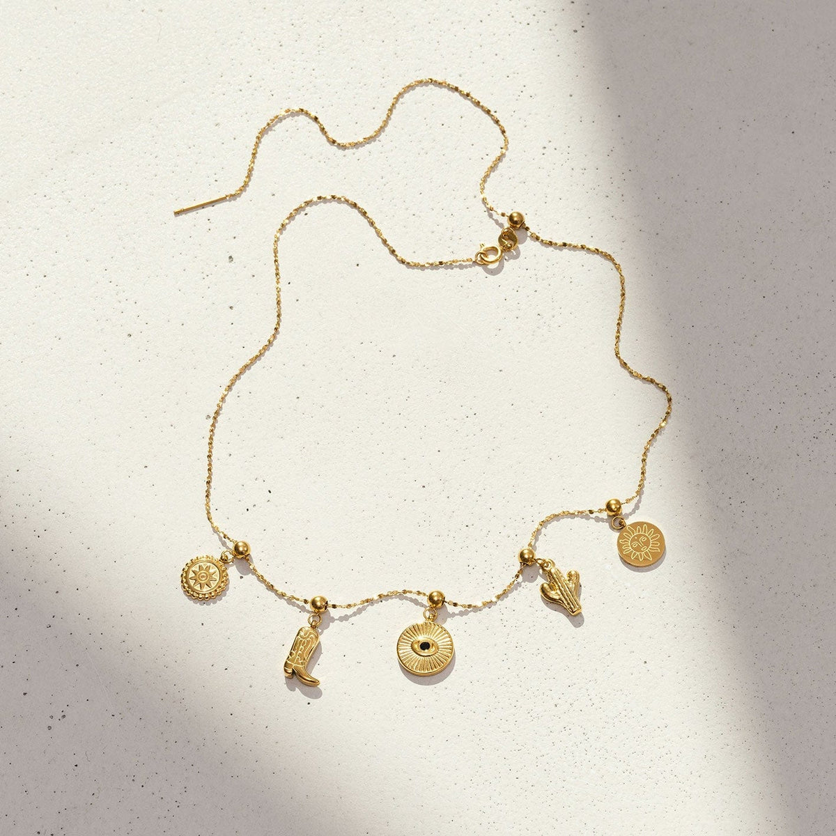 Urbanti Stainless Steel Engraved Sun Charm