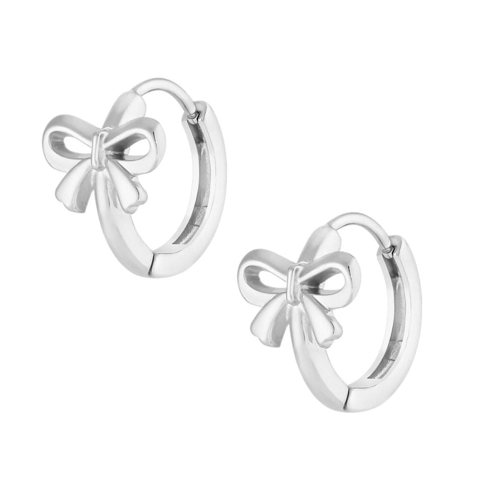 Urbanti Stainless Steel Hattie Bow Hoop Earrings