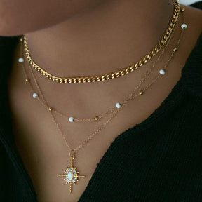 Urbanti Stainless Steel Northern Lights Opal Necklace