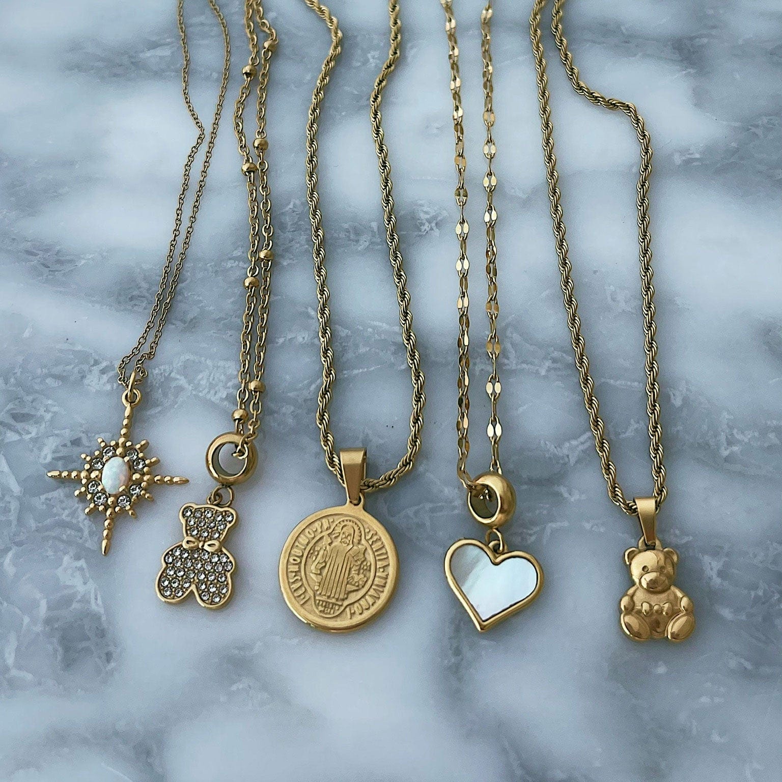 Urbanti Stainless Steel Northern Lights Opal Necklace