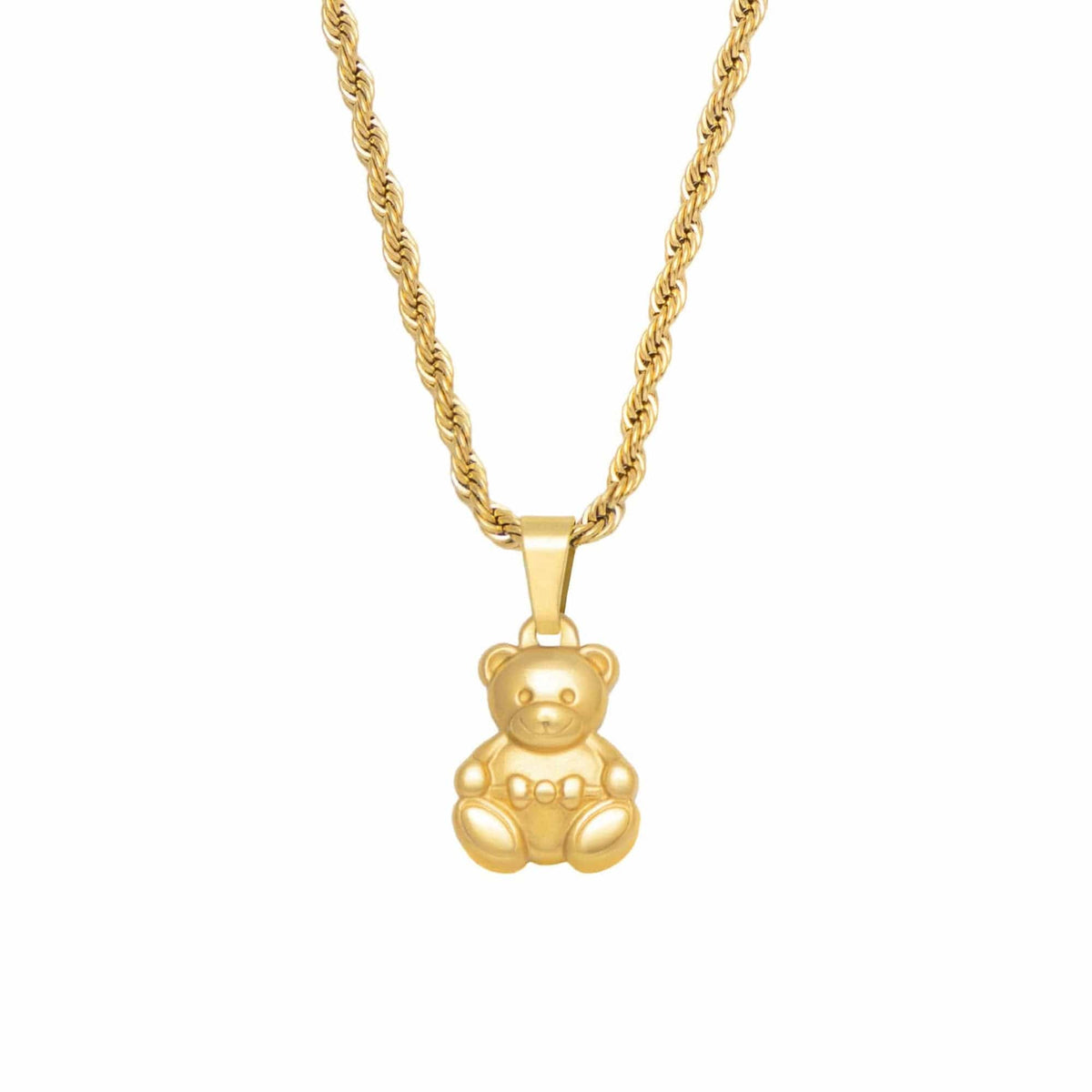 Urbanti Stainless Steel Mini Teddy Necklace Gold