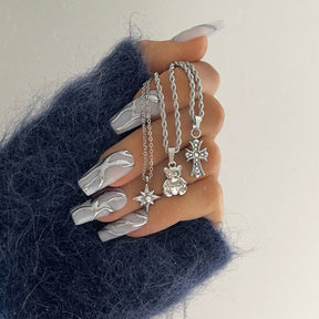 Urbanti Stainless Steel Mini Teddy Necklace Gold