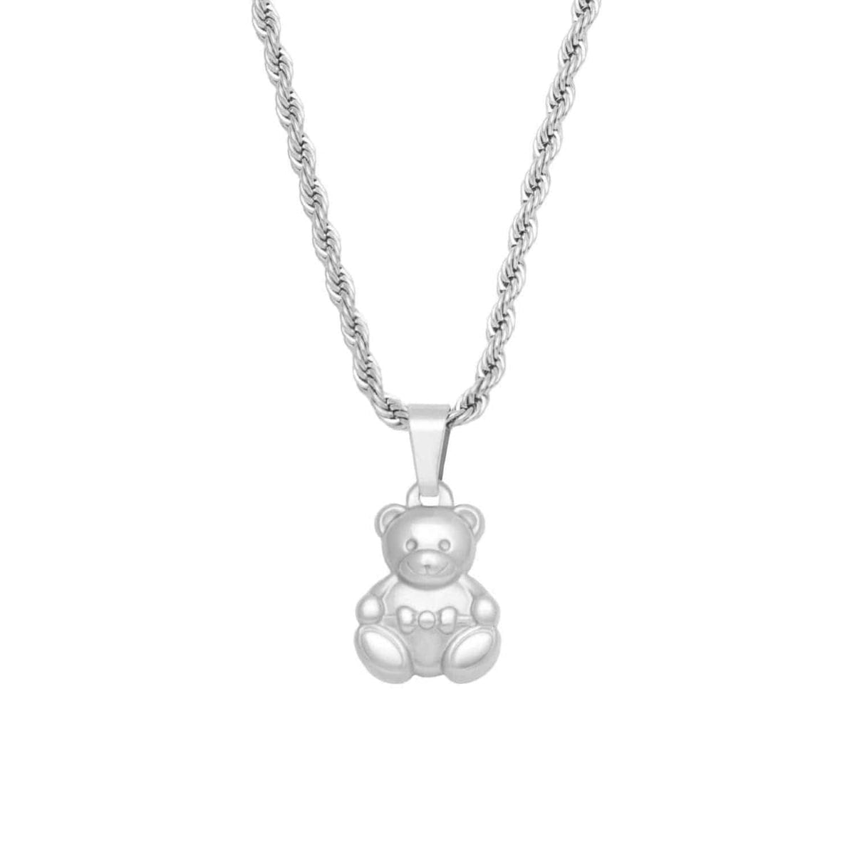 Urbanti Stainless Steel Mini Teddy Necklace Silver