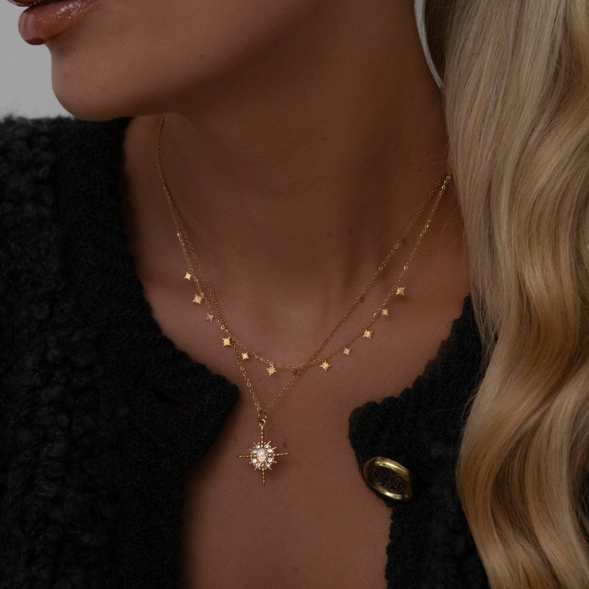 Urbanti Stainless Steel Light Me Up Opal Necklace