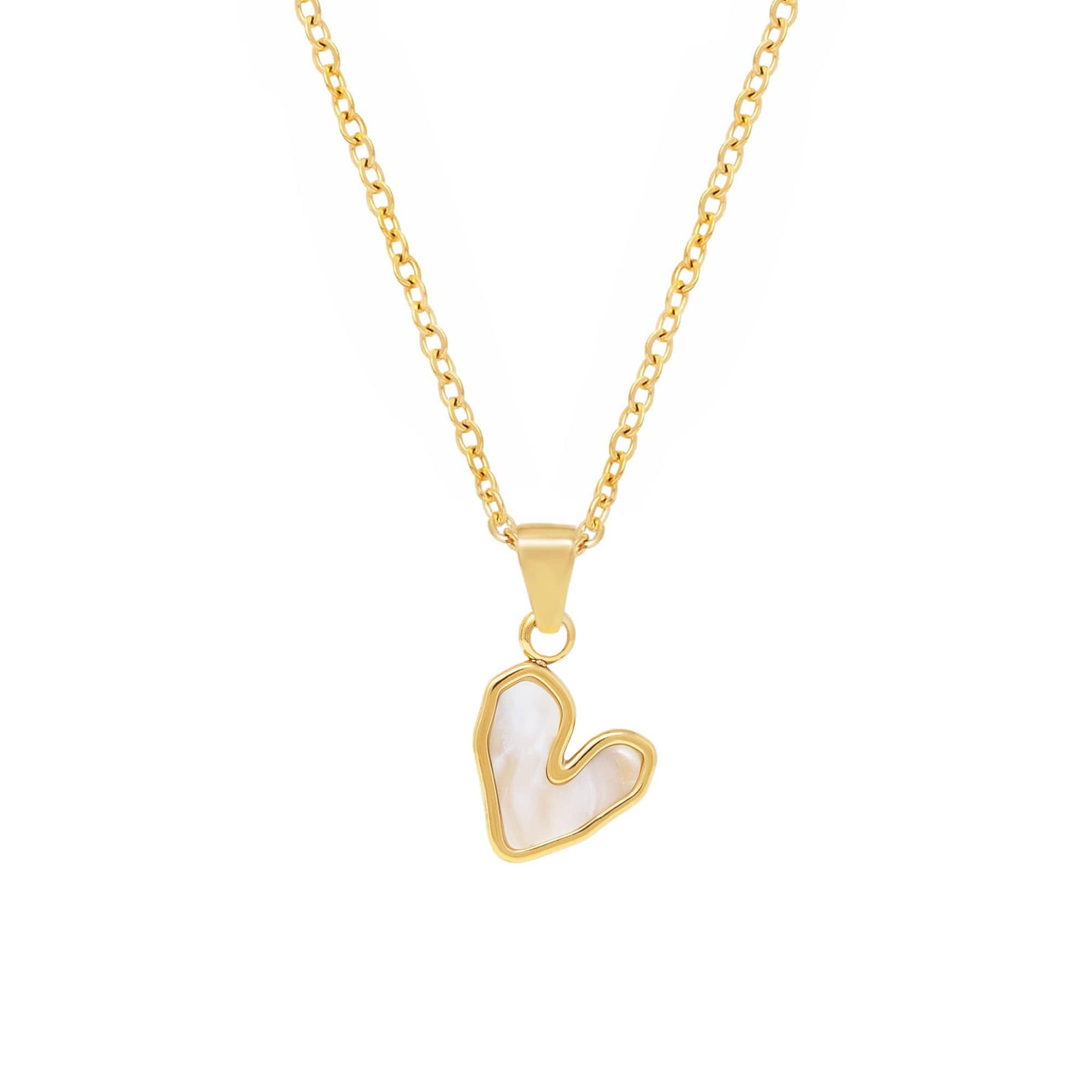 Urbanti Stainless Steel Je T'aime Necklace Gold