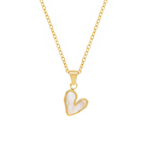 Urbanti Stainless Steel Je T'aime Necklace Gold
