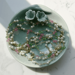 Urbanti Stainless Steel Gardenia Pearl Choker / Necklace