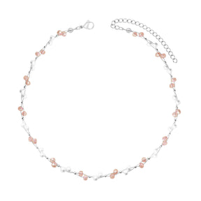 Urbanti Stainless Steel Gardenia Pearl Choker / Necklace