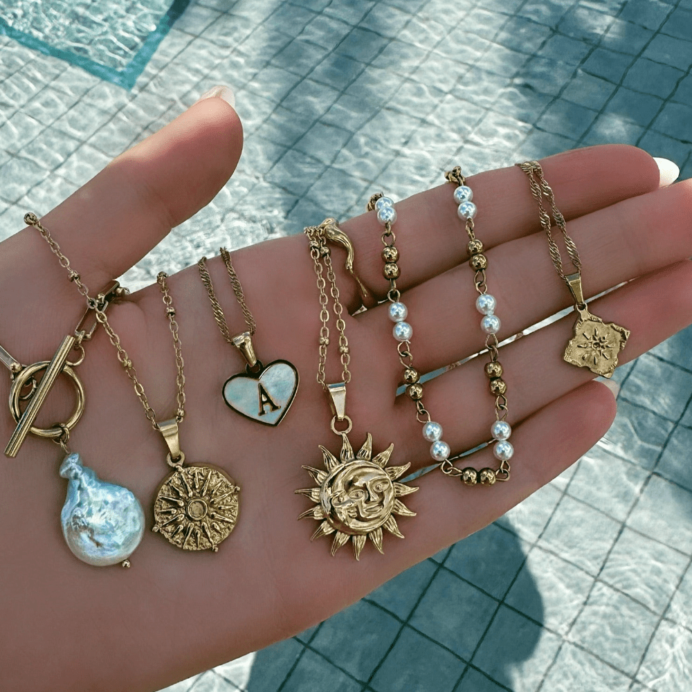 Urbanti Stainless Steel Palmer Pearl Necklace