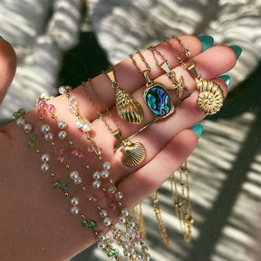 Urbanti Stainless Steel Gardenia Pearl Choker / Necklace