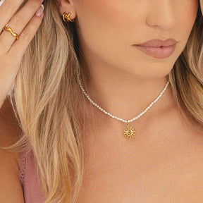 Urbanti Stainless Steel Peyton Sun Necklace