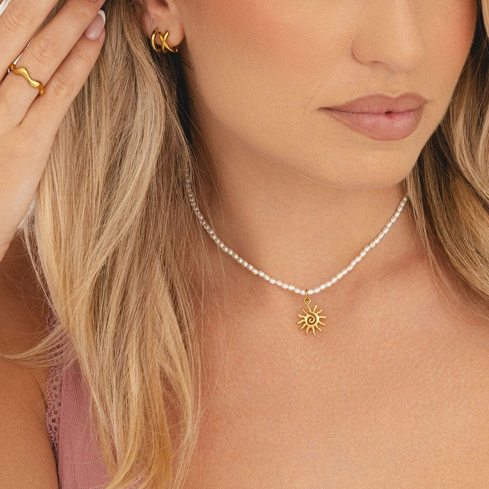 Urbanti Stainless Steel Peyton Sun Necklace