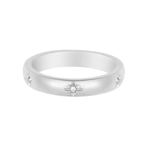 Urbanti Stainless Steel Twilight Glow Ring Silver / US 6 / UK L / EUR 51 (small)
