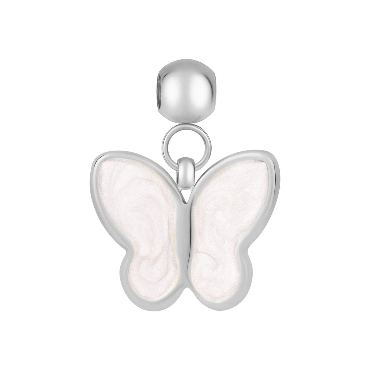 Urbanti Stainless Steel White Butterfly Charm
