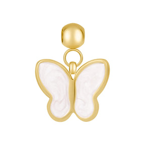 Urbanti Stainless Steel White Butterfly Charm